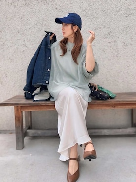 「reca（レカ）のアイテム（その他トップス）」を使った、recastaffさん（レディース・153cm）の春コーディネート