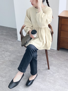 「アイテム（その他トップス）」を使った、recastaffさん（レディース・154cm）の秋コーディネート
