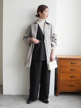 「reca（レカ）のアイテム（ジャケット/アウター）」を使った、recastaffさん（レディース・165cm）の春コーディネート