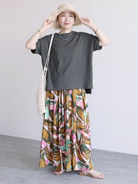 「reca（レカ）のアイテム」を使った、recastaffさん（レディース・158cm）の夏コーディネート