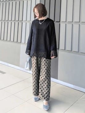 「reca（レカ）のアイテム（その他トップス）」を使った、recastaffさん（レディース・165cm）の秋コーディネート