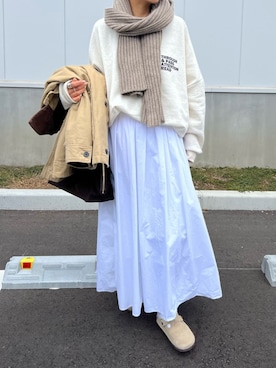 「マイベストコーデ2024」｜「アイテム（スウェット）」を使った、recastaffさん（レディース・160cm）の冬コーディネート