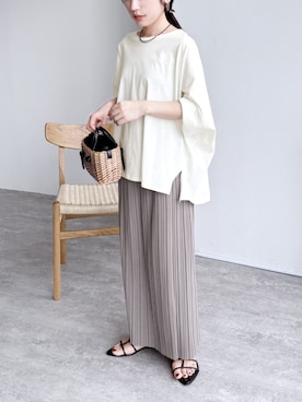 「reca（レカ）のアイテム」を使った、recastaffさん（レディース・154cm）の夏コーディネート