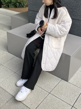 「reca（レカ）のアイテム（その他アウター）」を使った、recastaffさん（レディース・153cm）の冬コーディネート