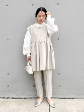 「アイテム（フォーマルスーツ/小物）」を使った、recastaffさん（レディース・154cm）の冬コーディネート