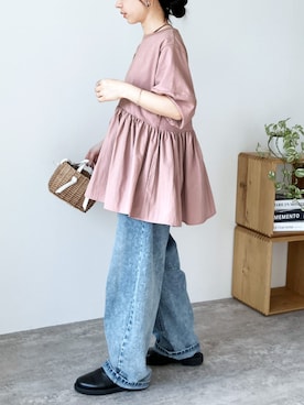 「reca（レカ）のアイテム（その他トップス）」を使った、recastaffさん（レディース・154cm）の春コーディネート