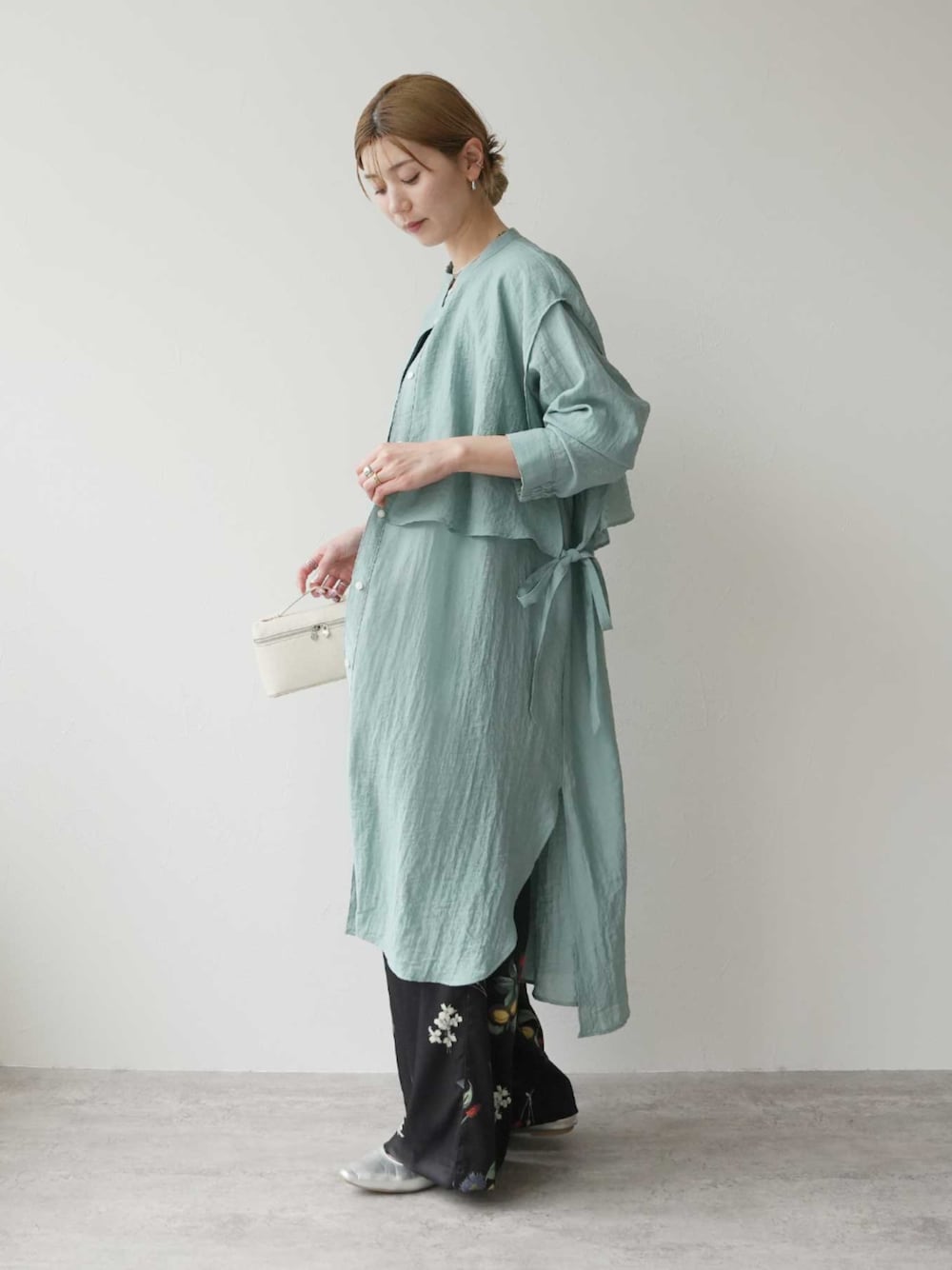 reca（レカ）の「ボタニカル柄プリントタックパンツ（その他パンツ