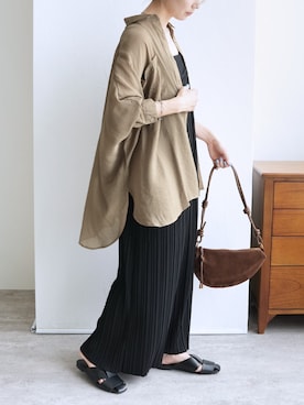 「シアーシャツ」｜recastaffさん（レディース・165cm）の秋コーディネート