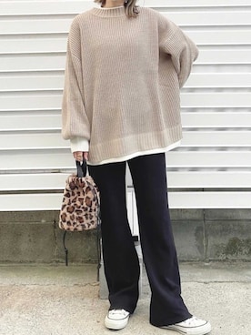 「あったかパンツ」｜recastaffさん（レディース・153cm）の冬コーディネート