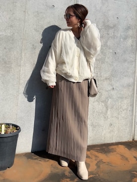 「reca（レカ）のアイテム（スカート）」を使った、recastaffさん（レディース・152cm）の春コーディネート
