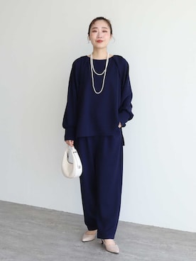 「reca（レカ）のアイテム（フォーマルスーツ/小物）」を使った、recastaffさん（レディース・158cm）の冬コーディネート