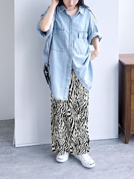 「reca（レカ）のアイテム（スカート）」を使った、recastaffさん（レディース・154cm）の夏コーディネート