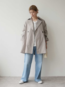 「reca（レカ）のアイテム（ジャケット/アウター）」を使った、recastaffさん（レディース・165cm）の春コーディネート