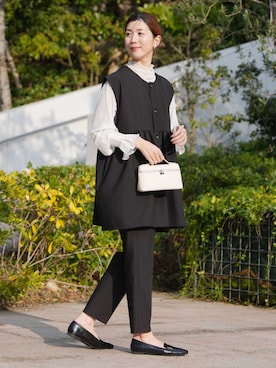 「reca（レカ）のアイテム（フォーマルスーツ/小物）」を使った、recastaffさん（レディース・165cm）の冬コーディネート