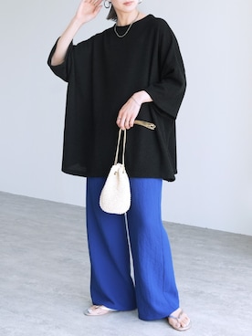 「reca（レカ）のアイテム（パンツ）」を使った、recastaffさん（レディース・165cm）の夏コーディネート