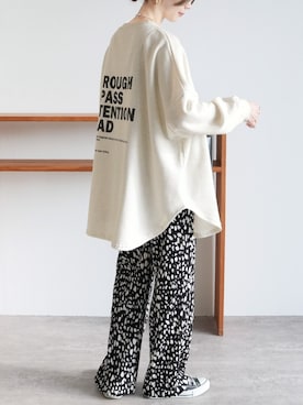 「reca（レカ）のアイテム（スウェットパンツ）」を使った、recastaffさん（レディース・165cm）の冬コーディネート