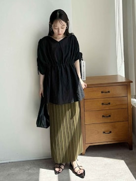 「アイテム（スカート）」を使った、recastaffさん（レディース・154cm）の夏コーディネート