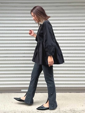 「reca（レカ）のアイテム（その他トップス）」を使った、recastaffさん（レディース・154cm）の秋コーディネート