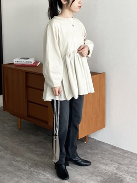「reca（レカ）のアイテム（その他トップス）」を使った、recastaffさん（レディース・153cm）の秋コーディネート