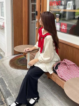 「reca（レカ）のアイテム（その他トップス）」を使った、recastaffさん（レディース・156cm）の秋コーディネート