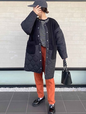 「reca（レカ）のアイテム（その他アウター）」を使った、recastaffさん（レディース・158cm）の秋コーディネート