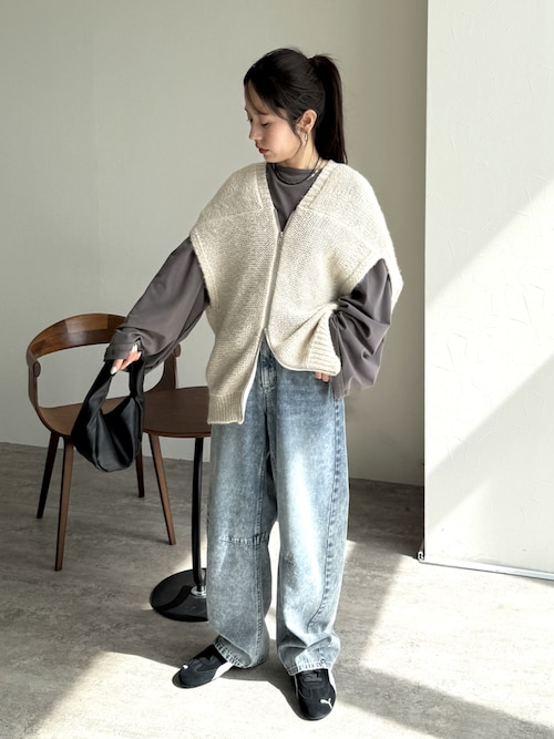 セール】ダブルジップニットベスト（ベスト）｜reca（レカ）の