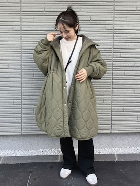 「reca（レカ）のアイテム（その他アウター）」を使った、recastaffさん（レディース・158cm）の冬コーディネート