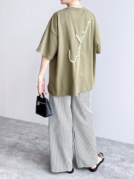 「reca（レカ）のアイテム（パンツ）」を使った、recastaffさん（レディース・165cm）の夏コーディネート