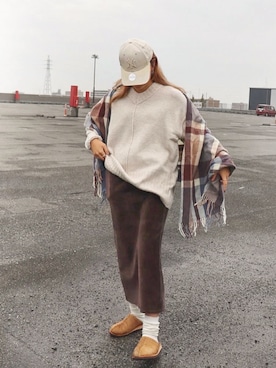 「ラテコーデ」｜recastaffさん（レディース・156cm）の冬コーディネート