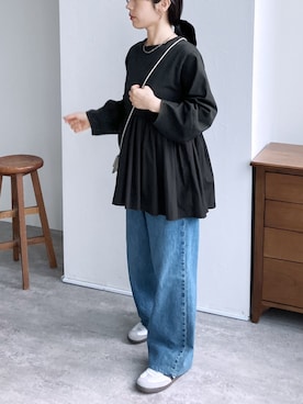 「reca（レカ）のアイテム（その他トップス）」を使った、recastaffさん（レディース・154cm）の春コーディネート