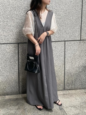 「reca（レカ）のアイテム（ワンピース/ドレス）」を使った、recastaffさん（レディース・158cm）の夏コーディネート