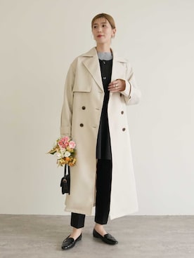 「reca（レカ）のアイテム（ジャケット/アウター）」を使った、recastaffさん（レディース・165cm）の春コーディネート