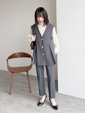 「reca（レカ）のアイテム（フォーマルスーツ/小物）」を使った、recastaffさん（レディース・154cm）の春コーディネート