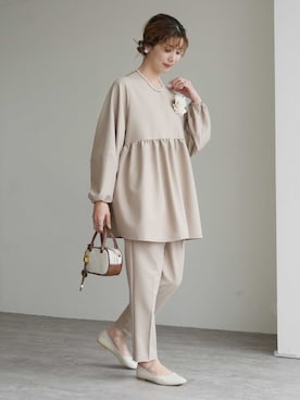 「reca（レカ）のアイテム（フォーマルスーツ/小物）」を使った、recastaffさん（レディース・165cm）の春コーディネート