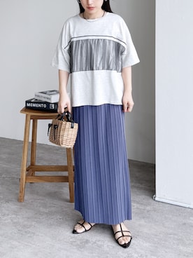 「reca（レカ）のアイテム（スカート）」を使った、recastaffさん（レディース・154cm）の春コーディネート