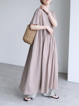 「アイテム（ワンピース）」を使った、recastaffさん（レディース・165cm）の夏コーディネート
