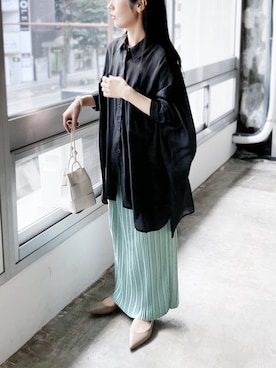 「reca（レカ）のアイテム（スカート）」を使った、recastaffさん（レディース・154cm）の夏コーディネート