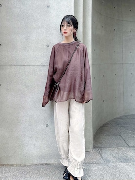 「reca（レカ）のアイテム（その他トップス）」を使った、recastaffさん（レディース・158cm）の秋コーディネート