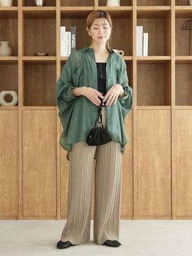 「着やせコーデ」｜recastaffさん（レディース・165cm）の夏コーディネート