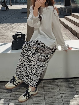「reca（レカ）のアイテム（スカート）」を使った、recastaffさん（レディース・163cm）の春コーディネート