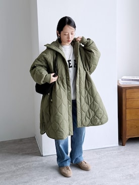 「アイテム（その他アウター）」を使った、recastaffさん（レディース・154cm）の秋コーディネート