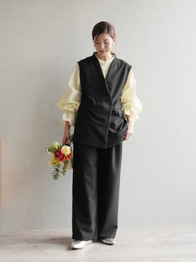 「reca（レカ）のアイテム（フォーマルスーツ/小物）」を使った、recastaffさん（レディース・165cm）の冬コーディネート