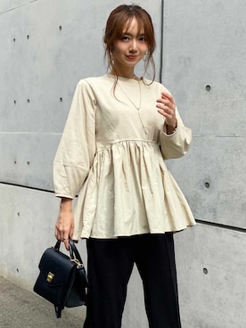 「reca（レカ）のアイテム（その他トップス）」を使った、recastaffさん（レディース・160cm）の秋コーディネート