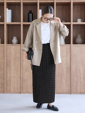 「着やせコーデ」｜recastaffさん（レディース・154cm）の秋コーディネート
