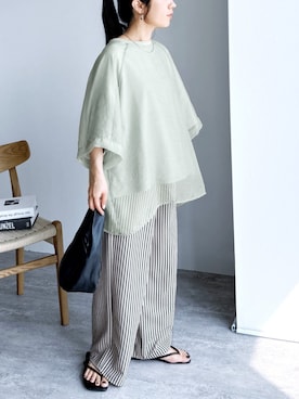 「アイテム（その他トップス）」を使った、recastaffさん（レディース・154cm）の夏コーディネート
