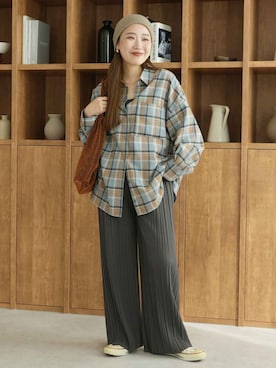 「着やせコーデ」｜recastaffさん（レディース・156cm）の秋コーディネート
