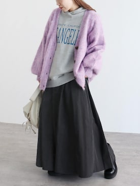 「reca（レカ）のアイテム（パーカー）」を使った、recastaffさん（レディース・158cm）の冬コーディネート