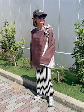 「reca（レカ）のアイテム（その他トップス）」を使った、recastaffさん（レディース・157cm）の秋コーディネート
