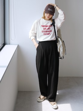 「着やせコーデ」｜recastaffさん（レディース・165cm）の秋コーディネート