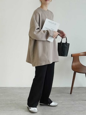「裏起毛トレーナー」｜recastaffさん（レディース・165cm）の冬コーディネート